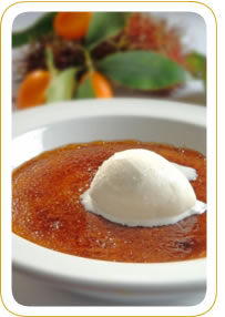 Crema de Mango Caramelizada con Helado de Coco (6 personas)